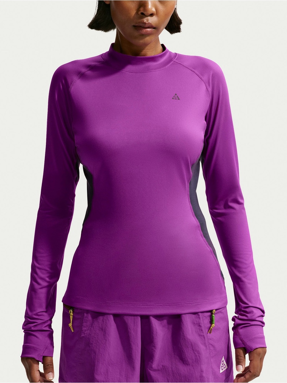 NWT Nike ACG "Wildsee" Women's Base Layer Long-Sleeve Top Purple XL Slim Fit